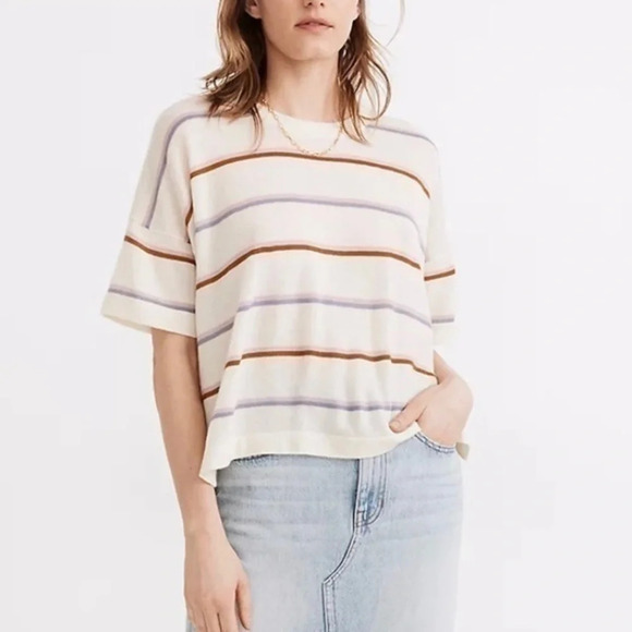 New Madewell Responsible Weightless Cashmere Sweater Tee - Picture 1 of 10